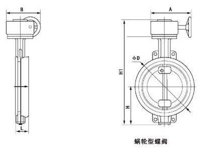 D371F蝸輪氟橡膠蝶閥